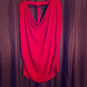 Red top with silver on back